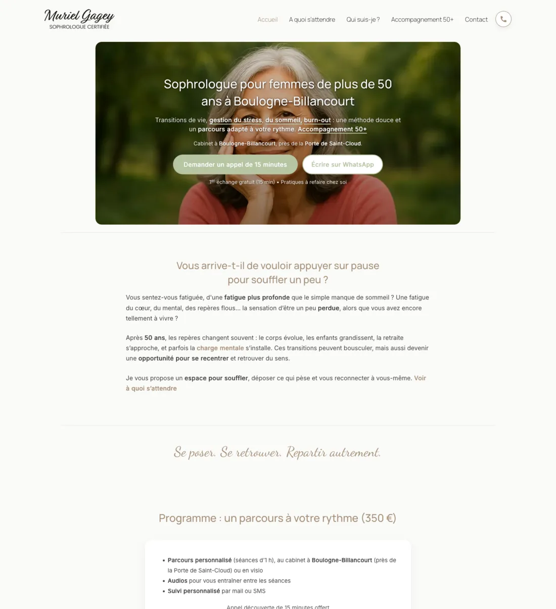 Capture du site Muriel Gagey