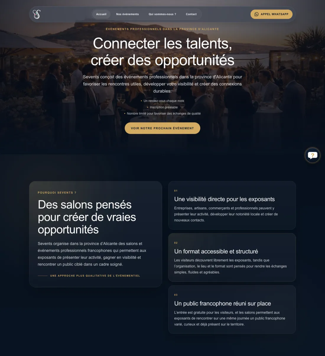 Capture du site S-Events