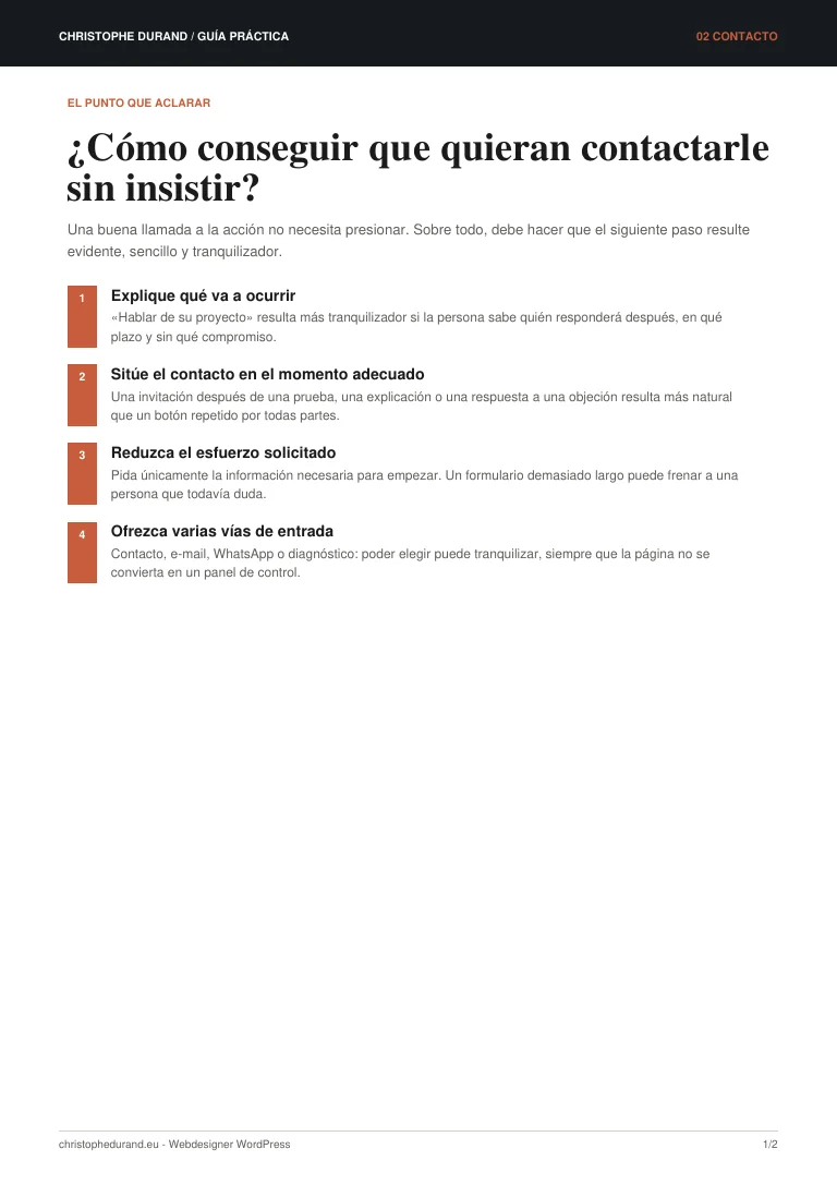 Vista previa de la guía ¿Cómo conseguir que quieran contactarle sin insistir?