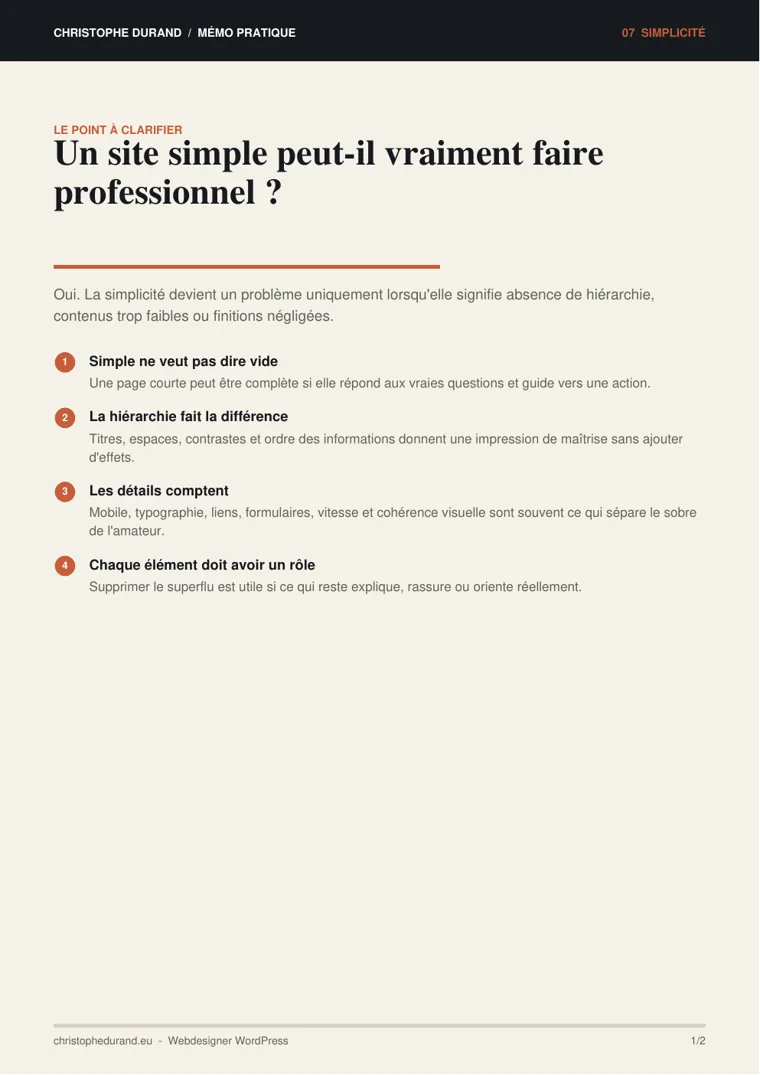 Portada de la guía ¿Una web sencilla puede parecer realmente profesional?