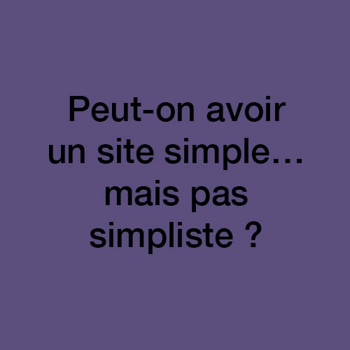 Site simple mais pro