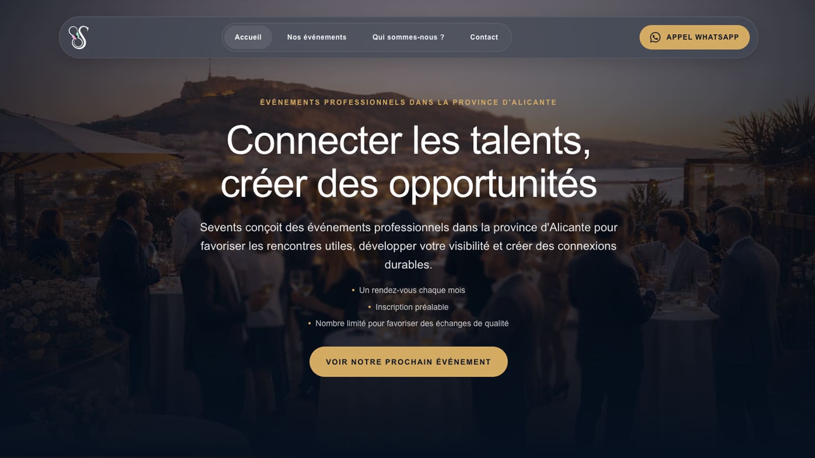 Aperçu du site Sevents